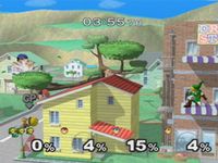 une photo d'Ã©cran de Super Smash Bros Melee sur Nintendo Gamecube